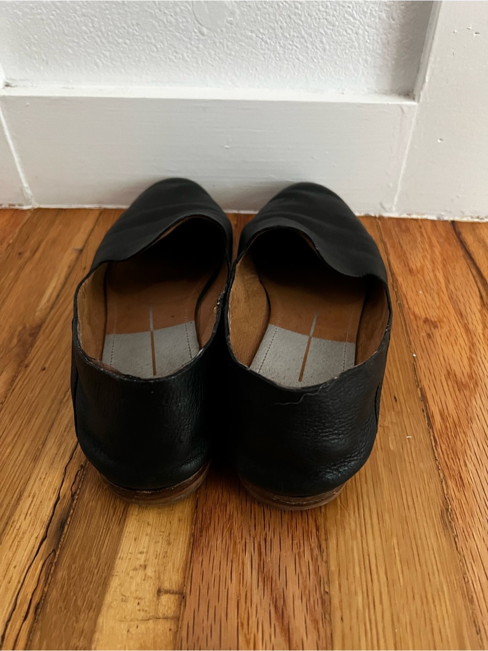 Dolce Vita Black Leather Slip-On Loafers - Picture 3 of 5